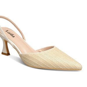 Simply stunning NIB SLINGBACK shoe. great sand/beige color for Fall/Winter